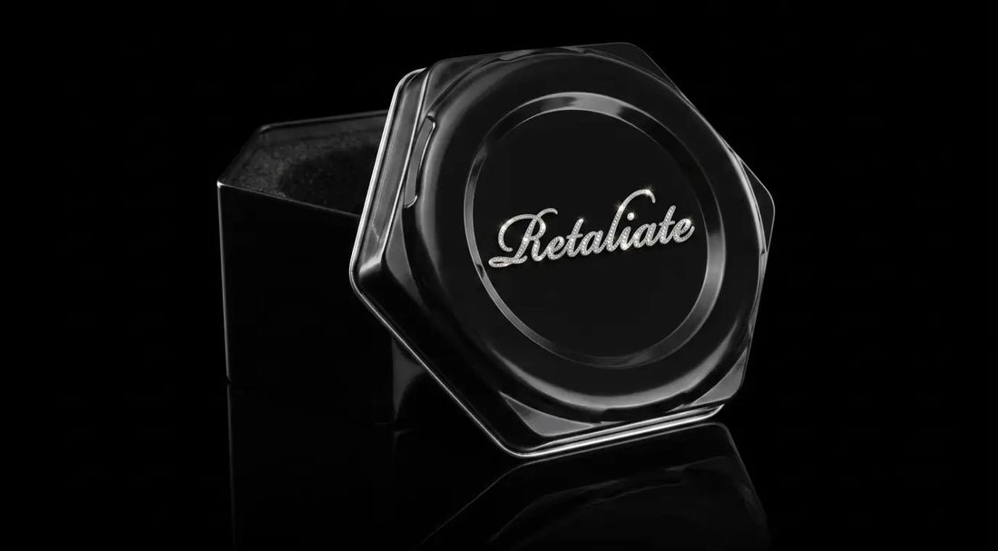 An Image of a Retaliate Tin watch box as this will be the container the custom icedout gshocks come in. This image is taken in an extremely high quality setting.
