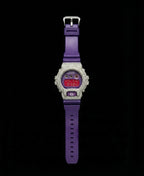 Retaliate Gshock mod iced out with vvs1 diamond bezel in purple, full view